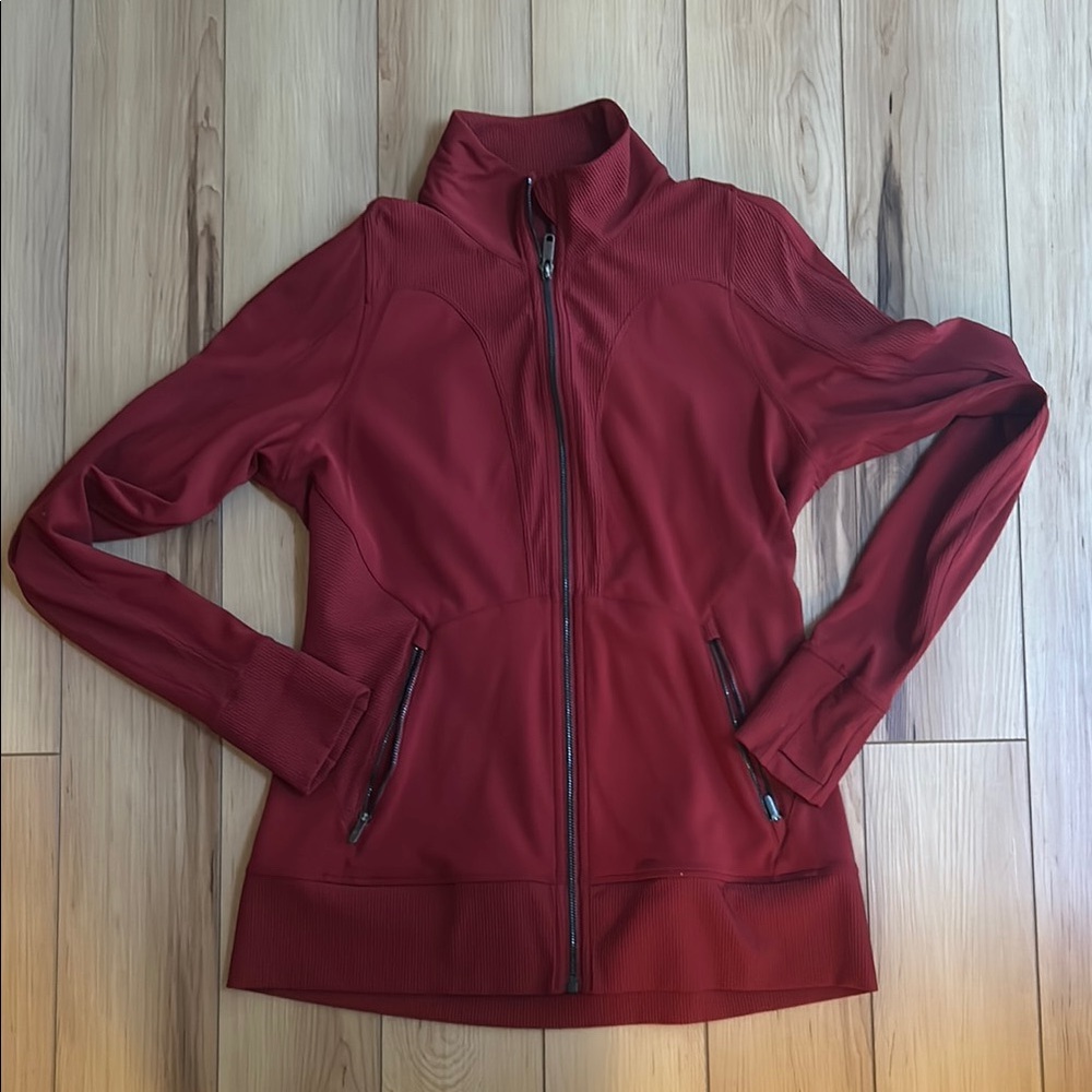 Women's Lululemon Red Zip Up Active Jacket Size 10